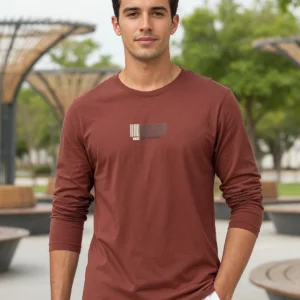 Men's Brick Red Be Original Graphic Printed T-shirt